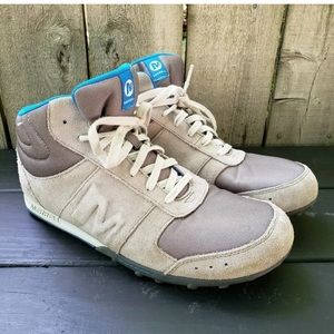 Mens Merrell High Top Sneakers Size 12 Gray & Blue